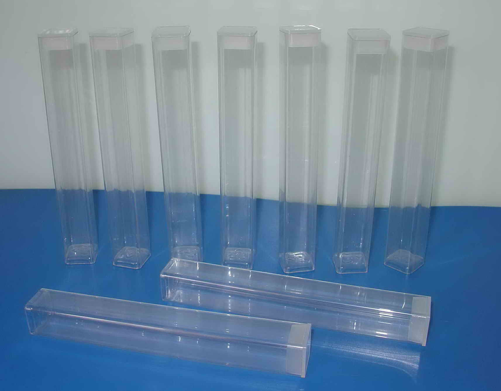 clear square packaging tubes,plastic square tubes,packaging square